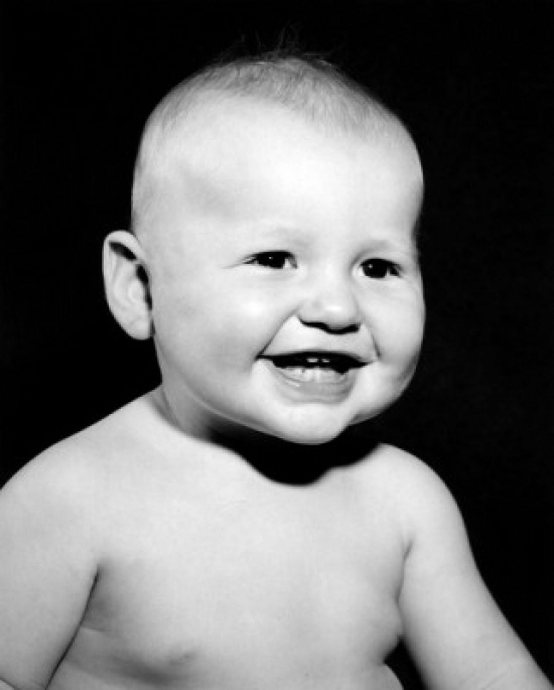 Portrait of cheerful baby Canvas Art - (24 x 36)