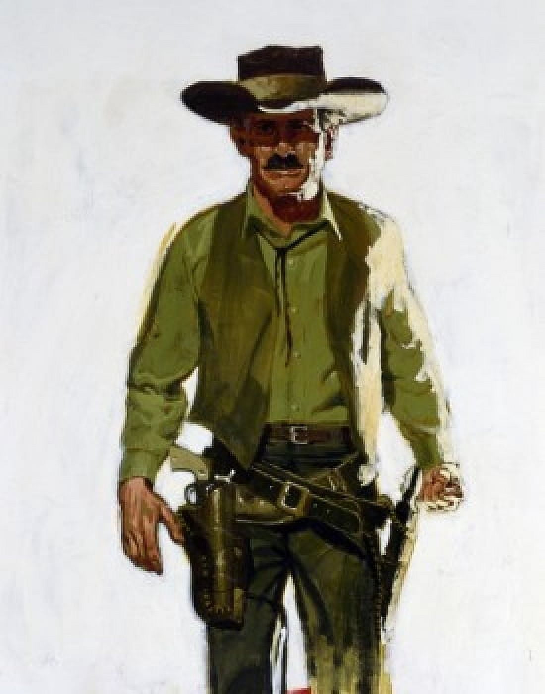 Portrait of cowboy wearing gun belt Canvas Art -  (24 x 36)