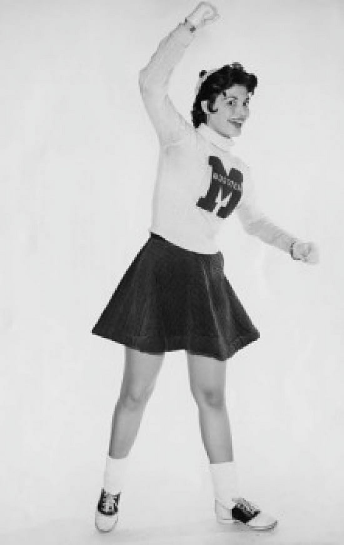 Portrait of female cheerleader standing and smiling Canvas Art - (18 x 24)