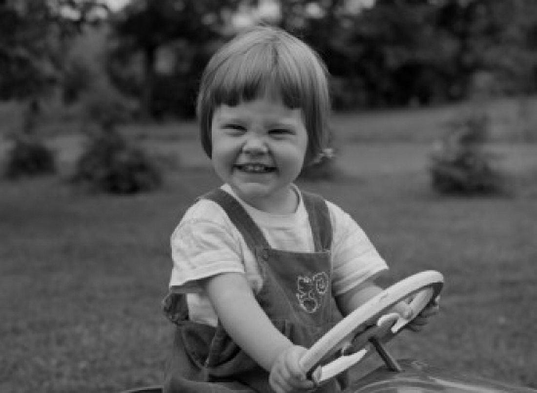 Portrait of girl grinning Canvas Art -  (18 x 24)