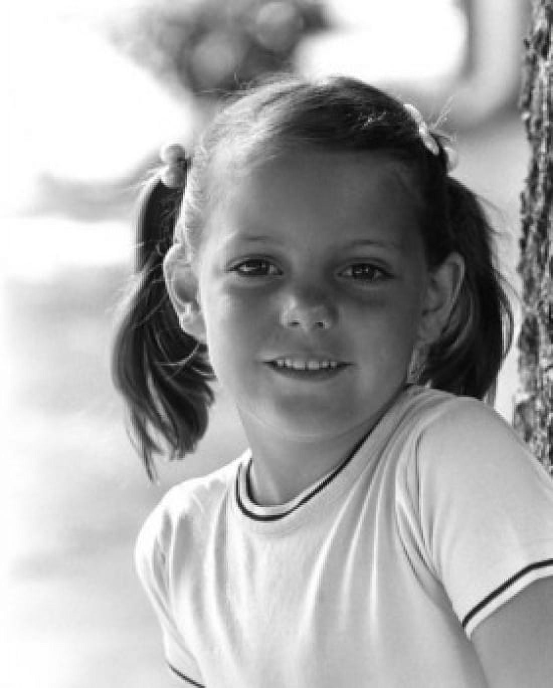 Portrait of girl smiling outdoors Canvas Art - (18 x 24)