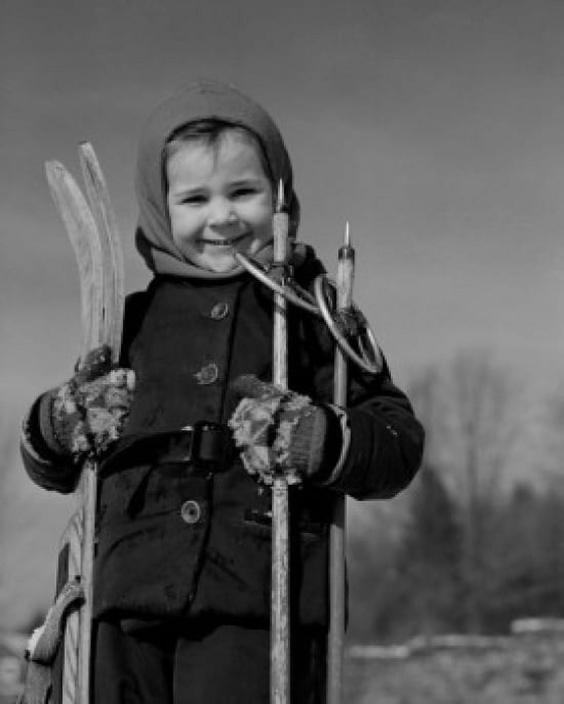 Portrait of girl with ski gear Canvas Art - (18 x 24)