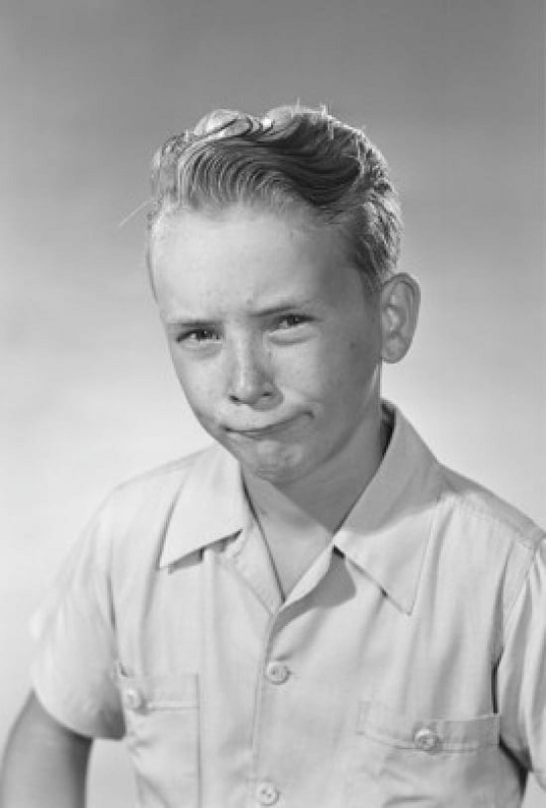 Portrait of grimacing boy Canvas Art - (24 x 36)