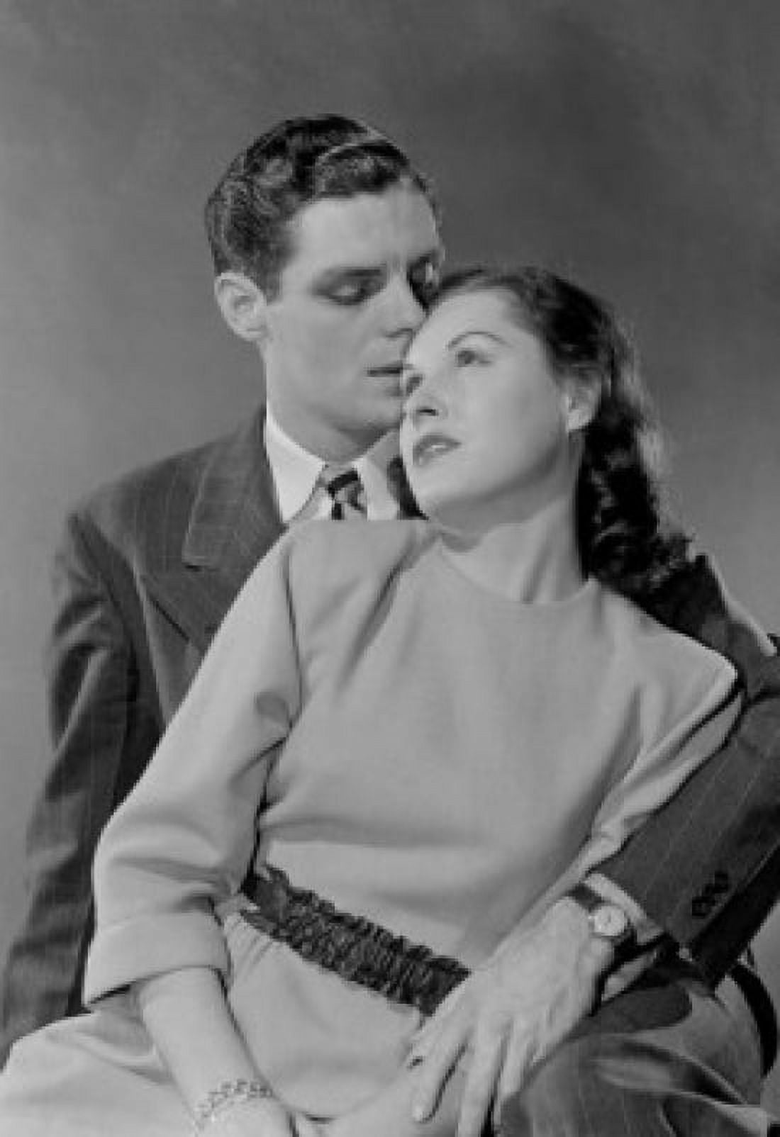 Portrait of heterosexual couple embracing Canvas Art - (24 x 36)