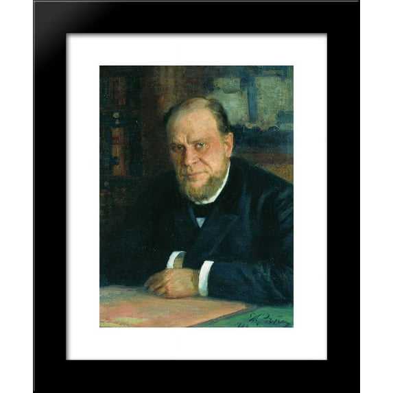 Portrait of lawyer Anatoly Fyodorovichm Koni 20x24 Framed Art Print by Repin,...
