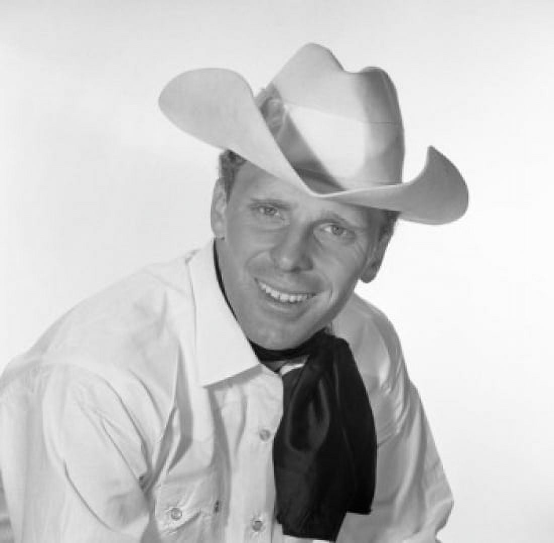 Portrait of man in cowboy hat studio shot Canvas Art - (24 x 36)