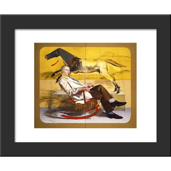 Portrait of man sitting 20x24 Framed Art Print by Mytaras, Dimitris