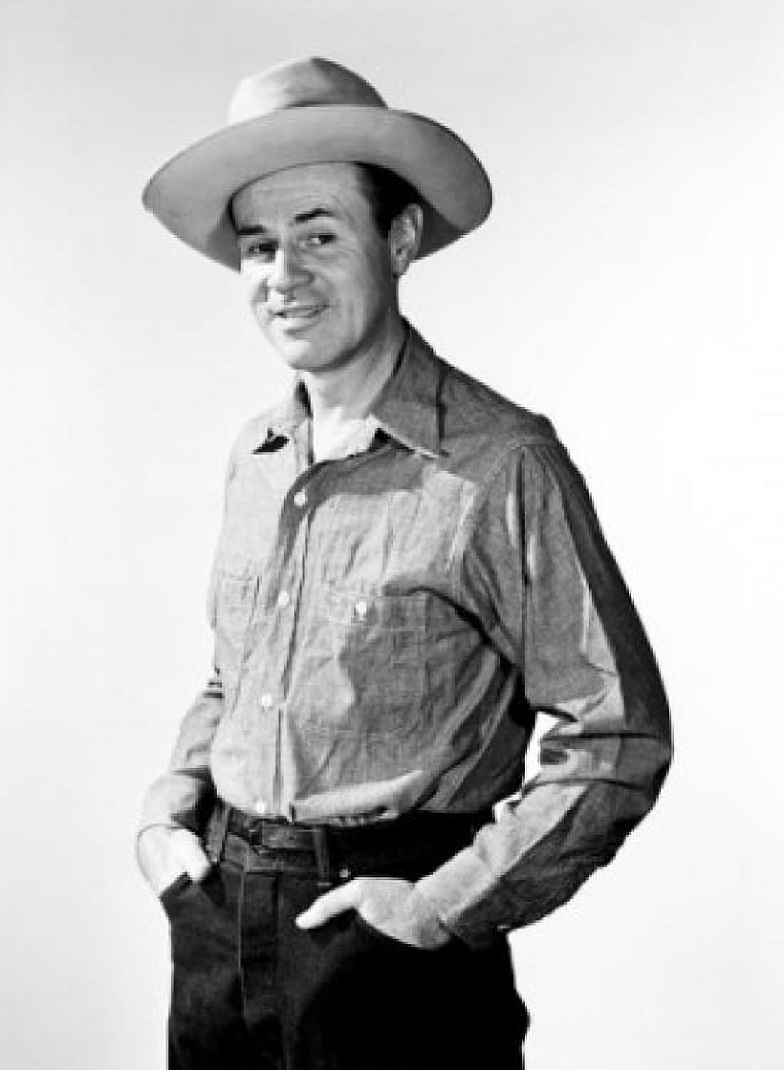 Portrait of mature cowboy hat Canvas Art -  (24 x 36)