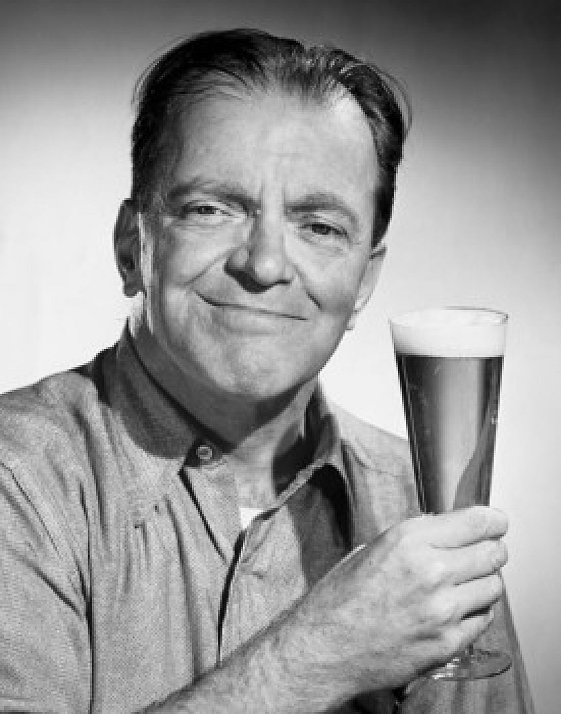 Portrait of mature man holding glass of beer Canvas Art - (18 x 24)