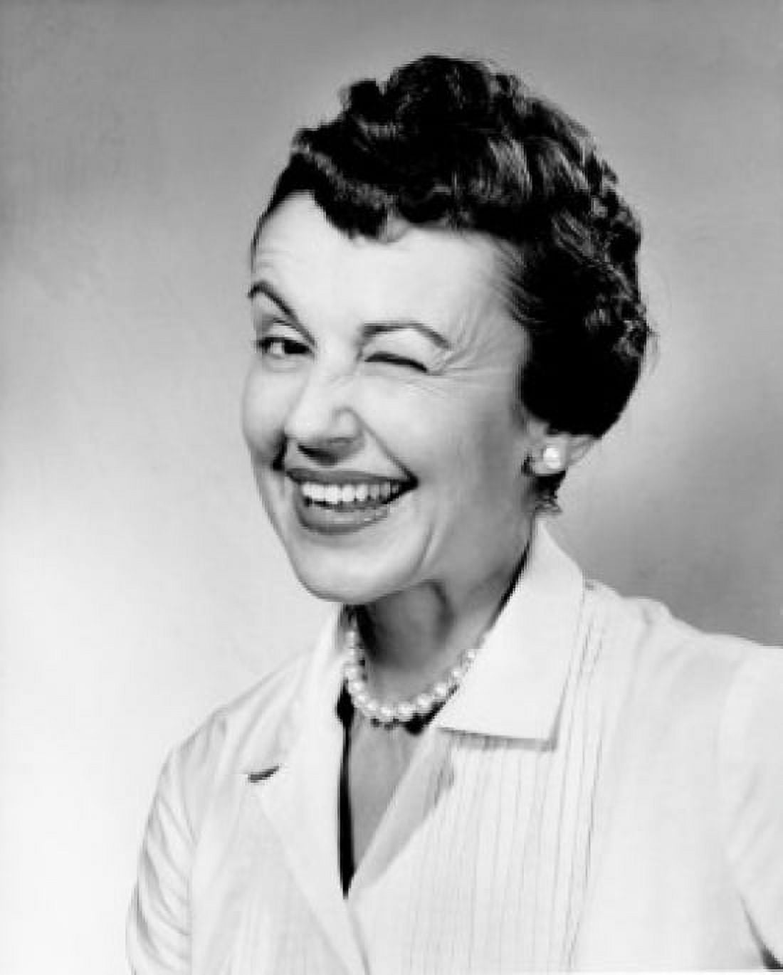 Portrait of mature woman winking Canvas Art - (18 x 24)