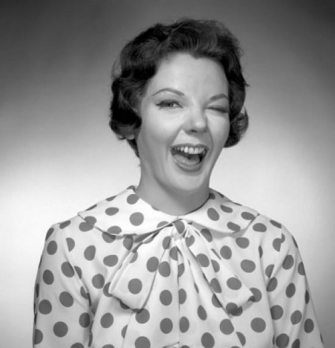 Portrait of mature woman winking Canvas Art - (24 x 36)