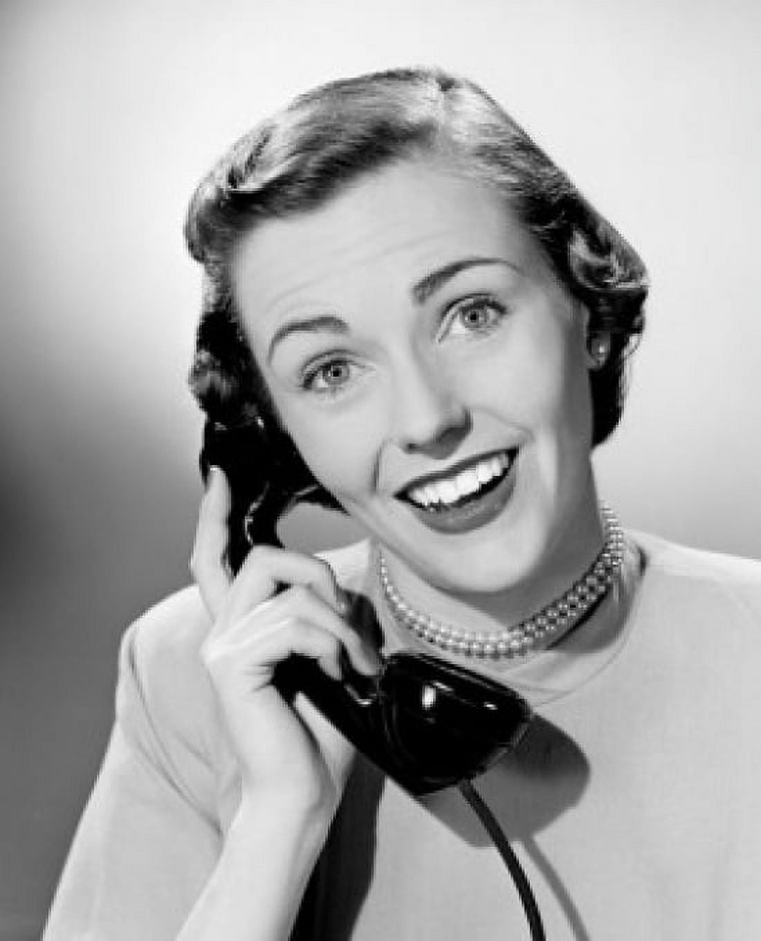 Portrait of mid adult woman talking on phone Canvas Art - (24 x 36)