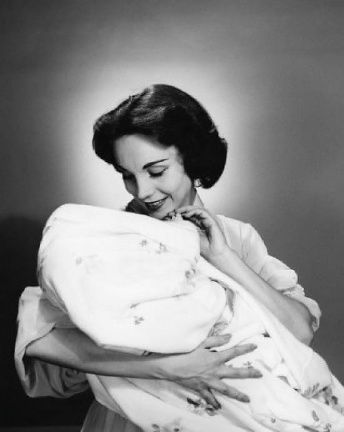 Portrait of mother carrying wrapped baby Canvas Art - (24 x 36)