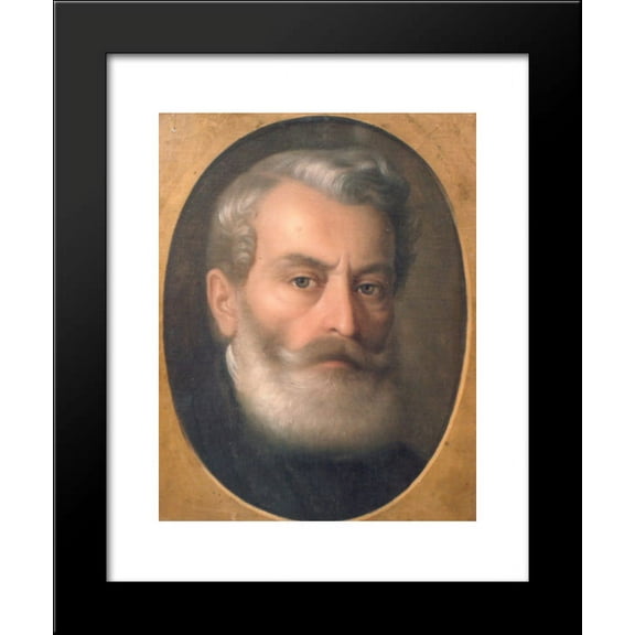 Portrait of painter Constantin Lecca 20x24 Framed Art Print by Gheorghe Tattarescu