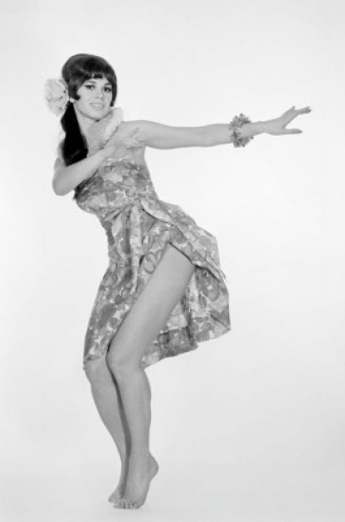 Portrait of pin-up girl dancing Canvas Art - (24 x 36)