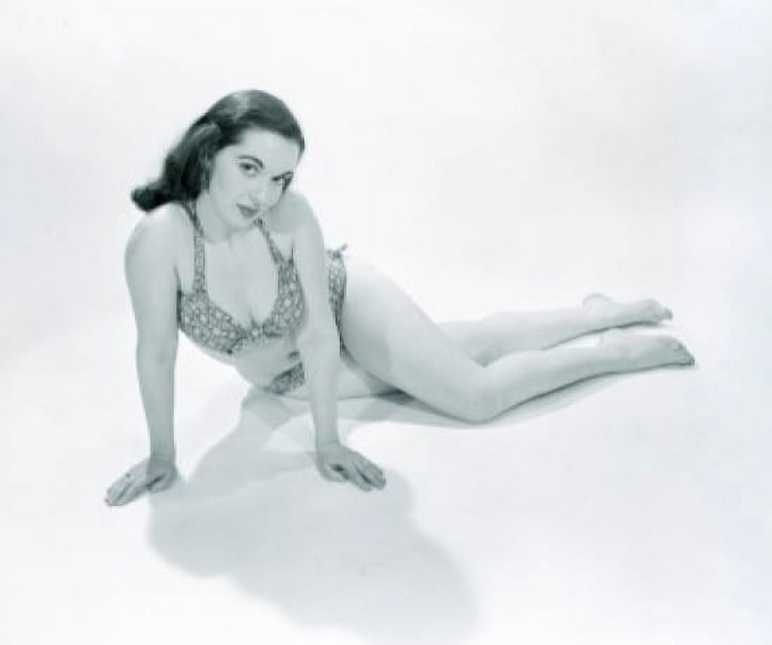 Portrait of pin-up girl wearing bikini Canvas Art - (24 x 36)