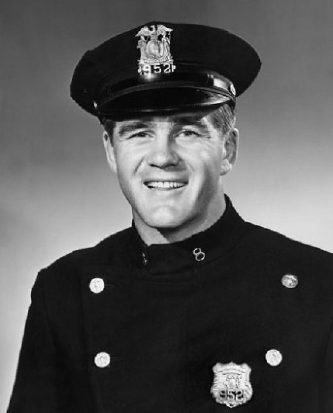 Portrait of police officer smiling Canvas Art - (18 x 24)