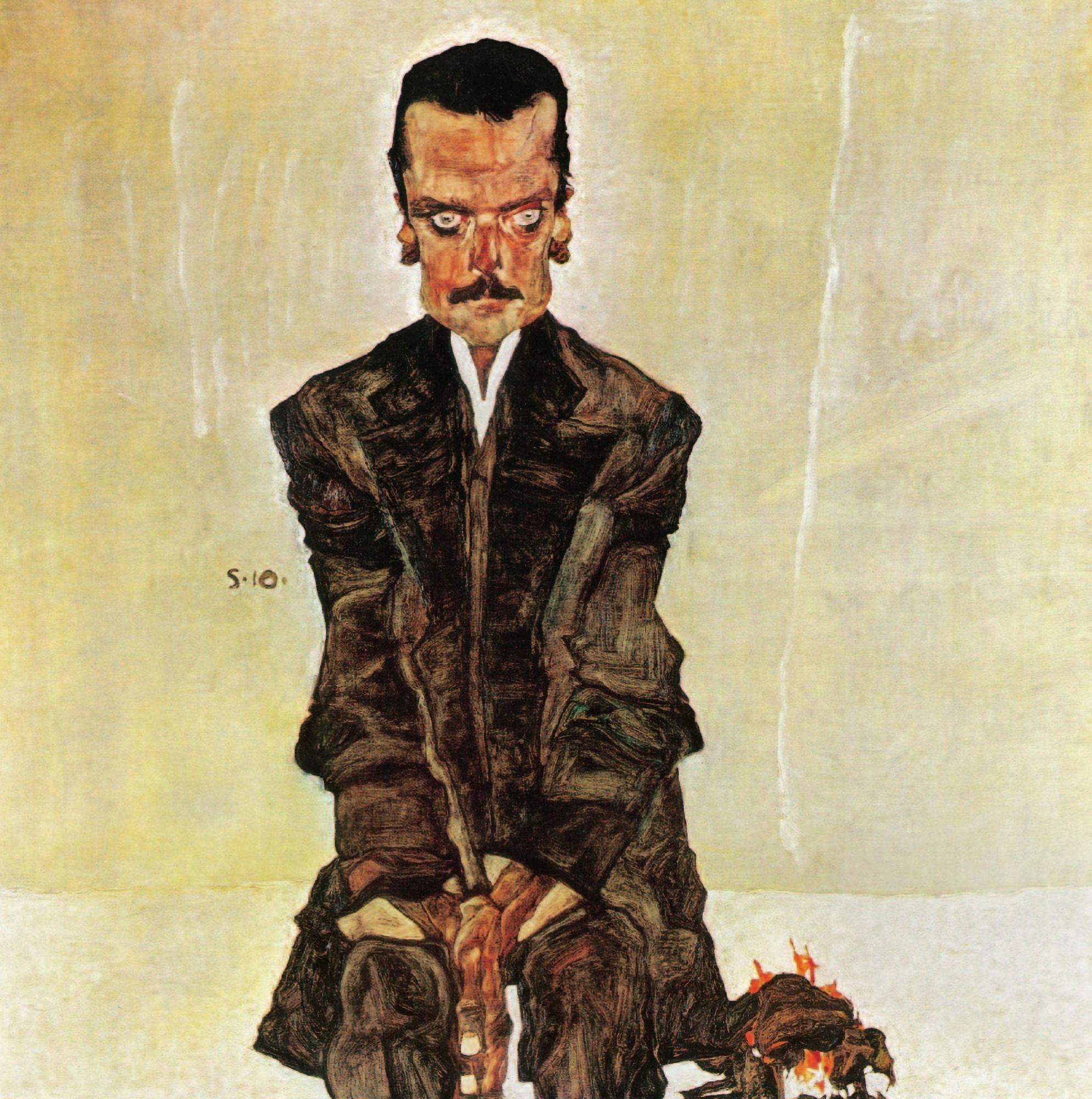 Portrait of publisher Edouard Kosmack 1910 Canvas Art - Egon Schiele (18 x 24)
