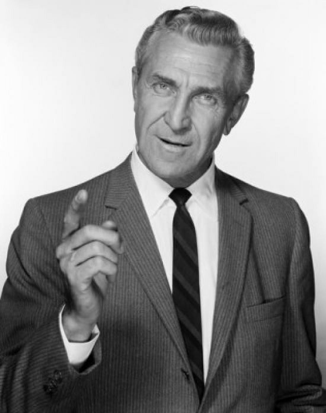 Portrait of senior businessman gesturing studio shot Canvas Art - (18 x 24)