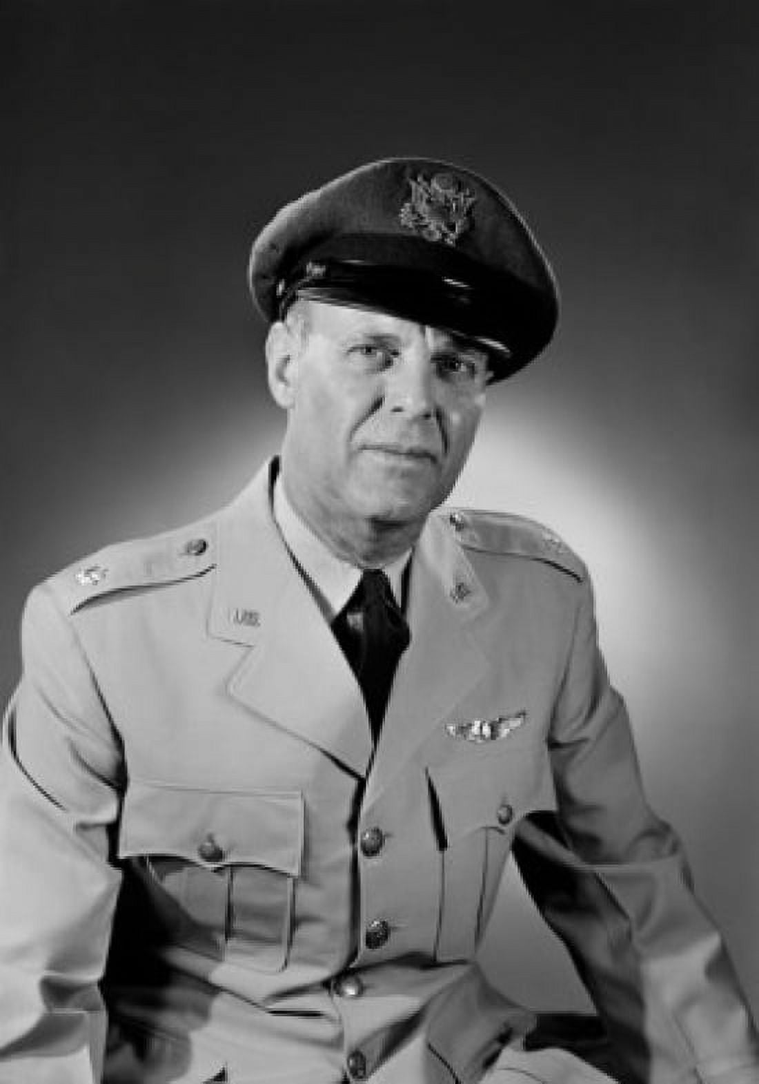 Portrait of senior man in military uniform studio shot Canvas Art -  (18 x 24)
