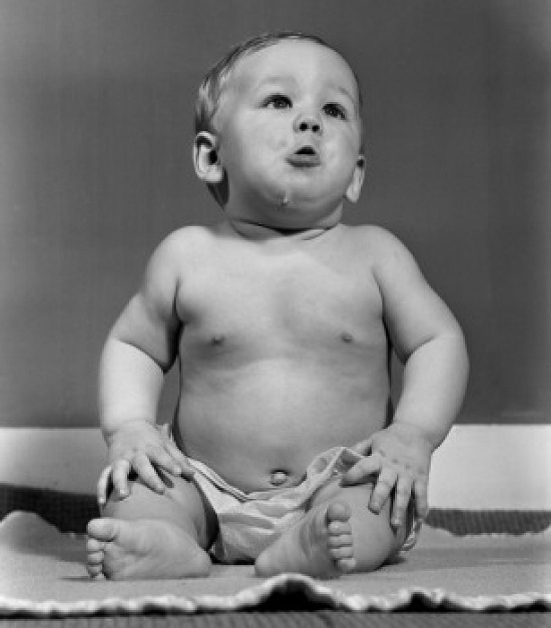 Portrait of shirtless baby Canvas Art - (18 x 24)