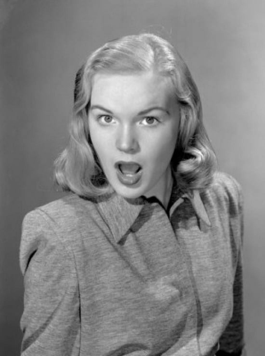 Portrait of surprised young woman Canvas Art - (24 x 36)