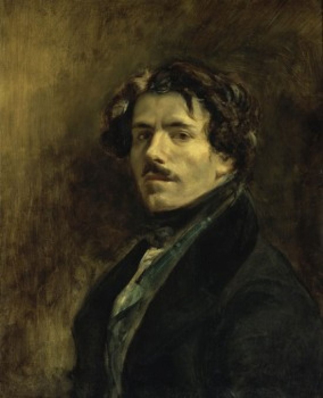 Portrait of the Artist Eugene Delacroix (1798-1863French) Musee du Louvre Paris Canvas Art - Eugene Delacroix (18 x 24)