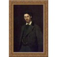 thumbnail image 1 of Portrait of the Artist Ilya Repin 19x24 Gold Ornate Wood Framed Canvas Art by Kramskoi, Ivan Nikolaevich, 1 of 2
