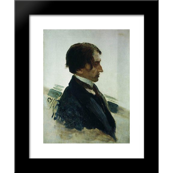 Portrait of the Artist Isaak Brodskiy 20x24 Framed Art Print by Repin, Ilya