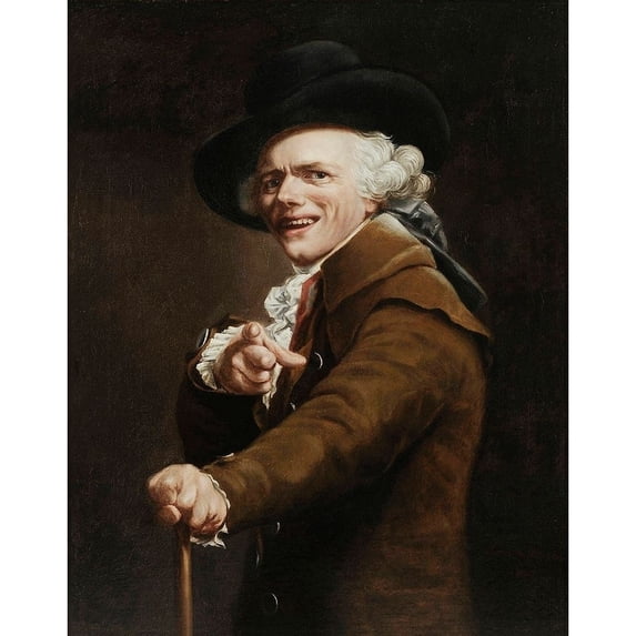 Portrait of the Artist as a Mocker Poster Print by Joseph Ducreux