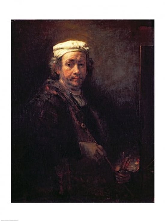 Portrait of the Artist at his Easel 1660 Canvas Art - Rembrandt van Rijn (24 x 36)