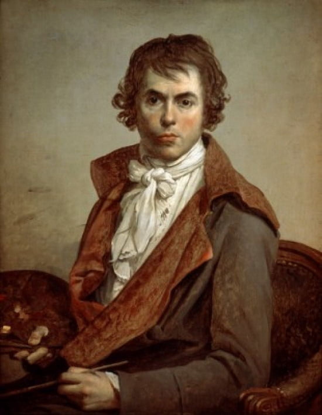 Portrait of the Artist by Himself Jacques Louis David (1748-1825 French) Musee Du Louvre Paris Canvas Art - Jacques Louis David (18 x 24)