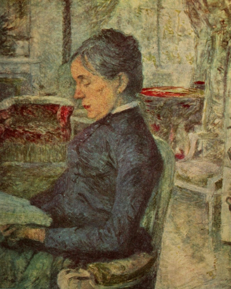 Portrait of the Artists Mother Reading Lautrec 1953 Canvas Art - Henri de Toulouse-Lautrec (18 x 24)