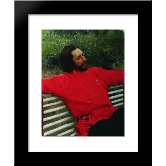 Portrait of the Author Leonid Andreev 20x24 Framed Art Print by Repin, Ilya