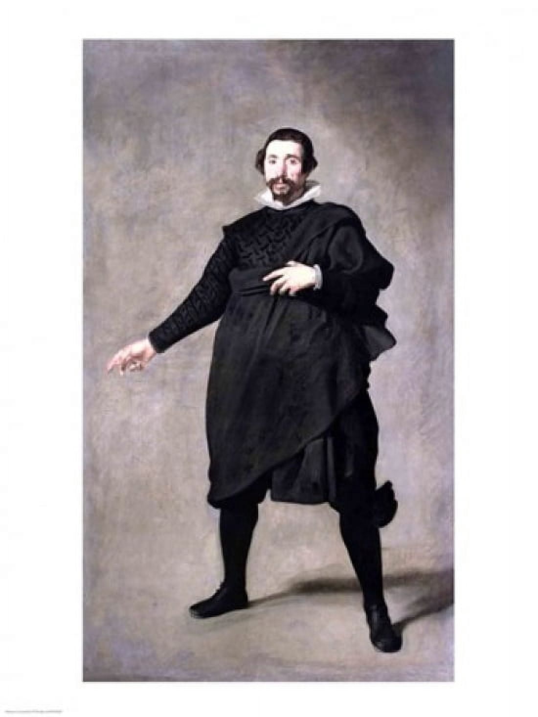 Portrait of the Buffoon Pablo de Valladolid c1632 Canvas Art - Diego Velazquez (18 x 24)