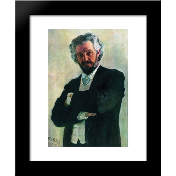 Portrait of the Chello Player Alexander Verzhbilovich 20x24 Framed Art Print ...