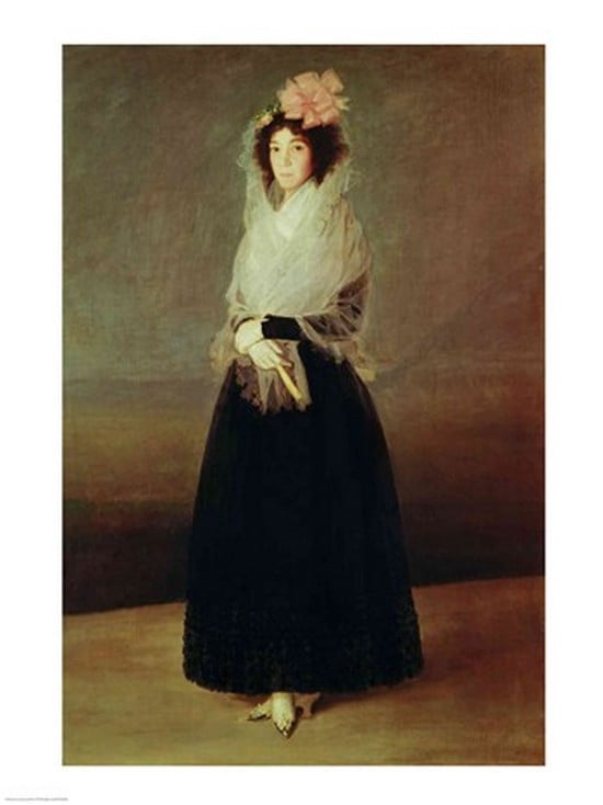 Portrait of the Countess of Carpio Marquesa de la Solana c1793 Canvas Art - Francisco De Goya (18 x 24)