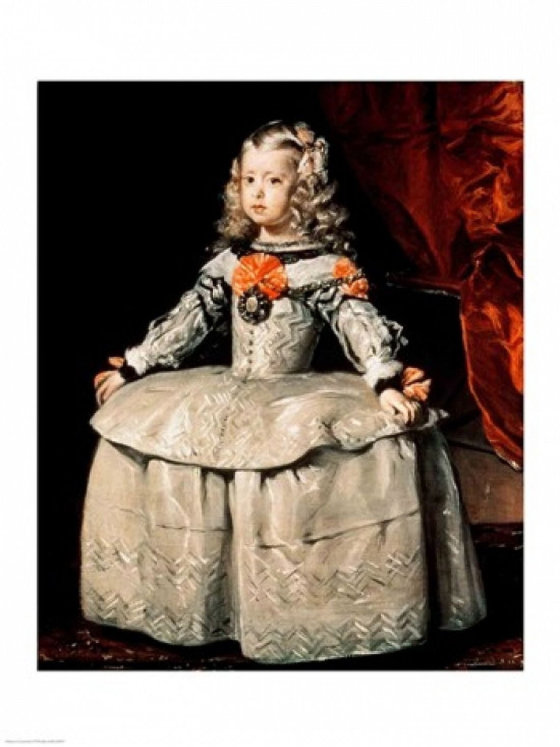 Portrait of the Infanta Margarita Canvas Art - Diego Velazquez (24 x 36)