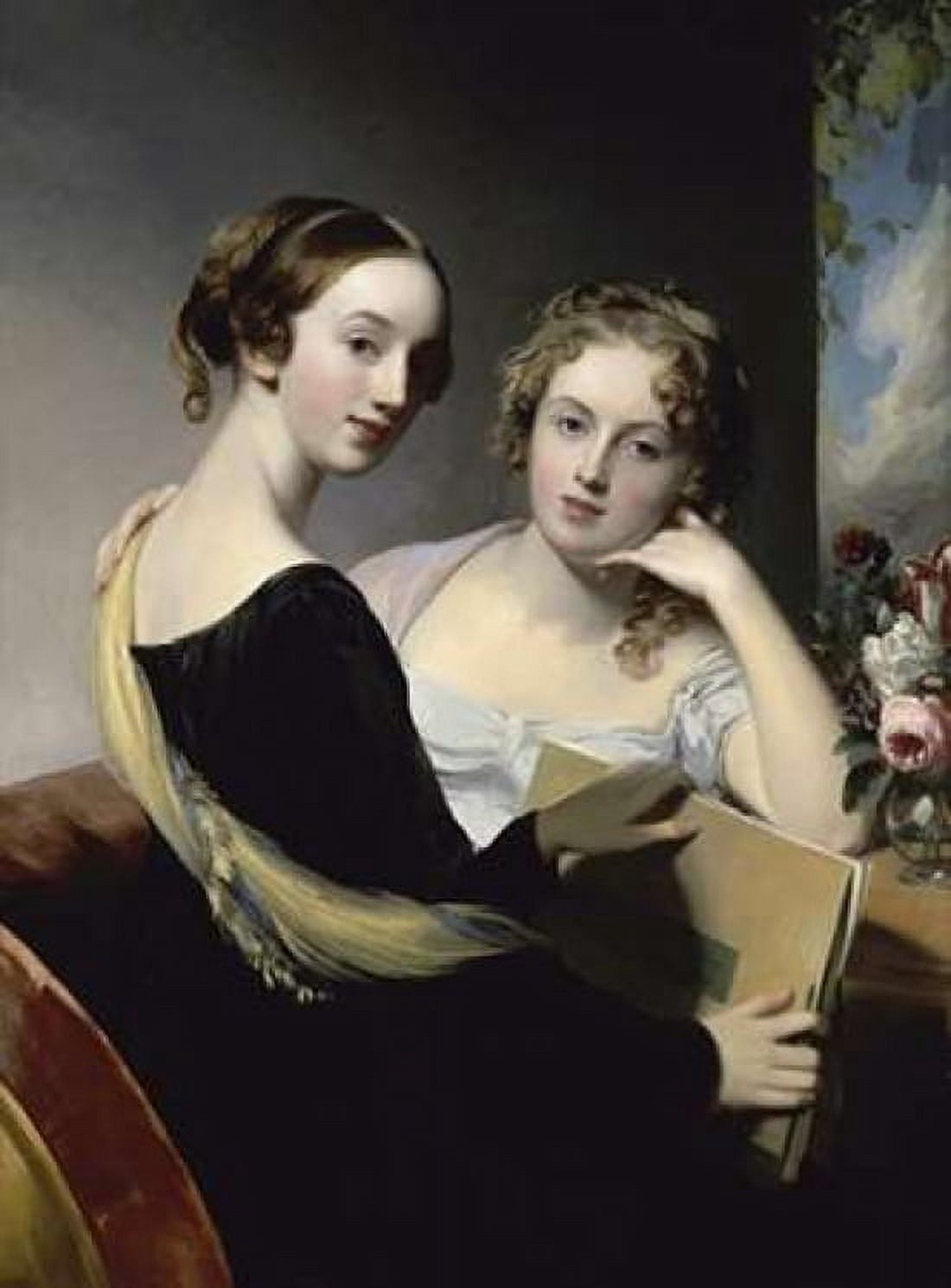 Portrait of the McEven Sisters Canvas Art - Thomas Sully (18 x 24)