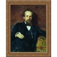 thumbnail image 1 of Portrait of the Narratorb of the Folk Tales V. Tschegolionkov 20x24 Gold Ornate Wood Framed Canvas Art by Repin, Ilya, 1 of 2