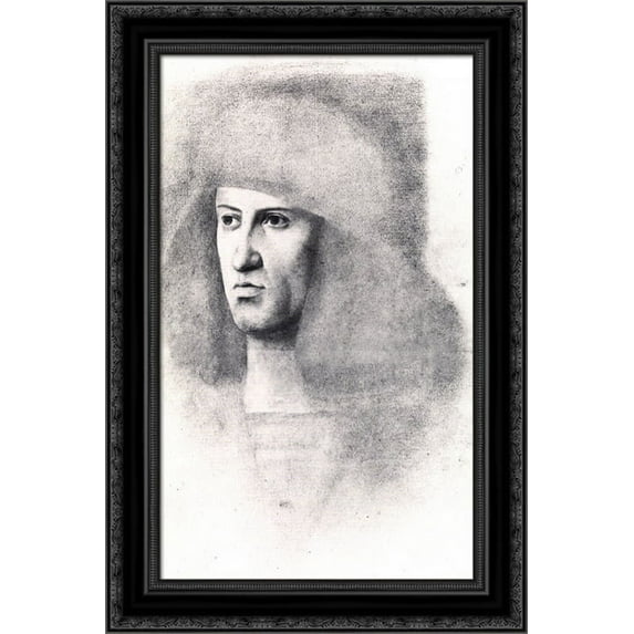 Portrait of the Painter Henri Michel'L?vy 18x24 Black Ornate Wood Framed Canvas Art by Degas, Edgar