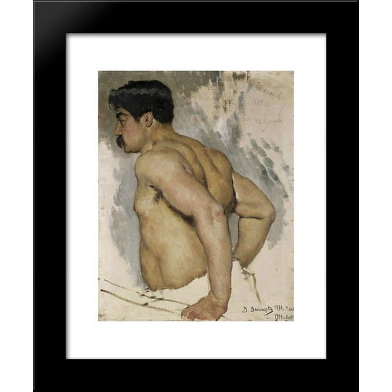 Portrait of the artist Nikolai Kuznetsov 20x24 Framed Art Print by Viktor Vasnetsov