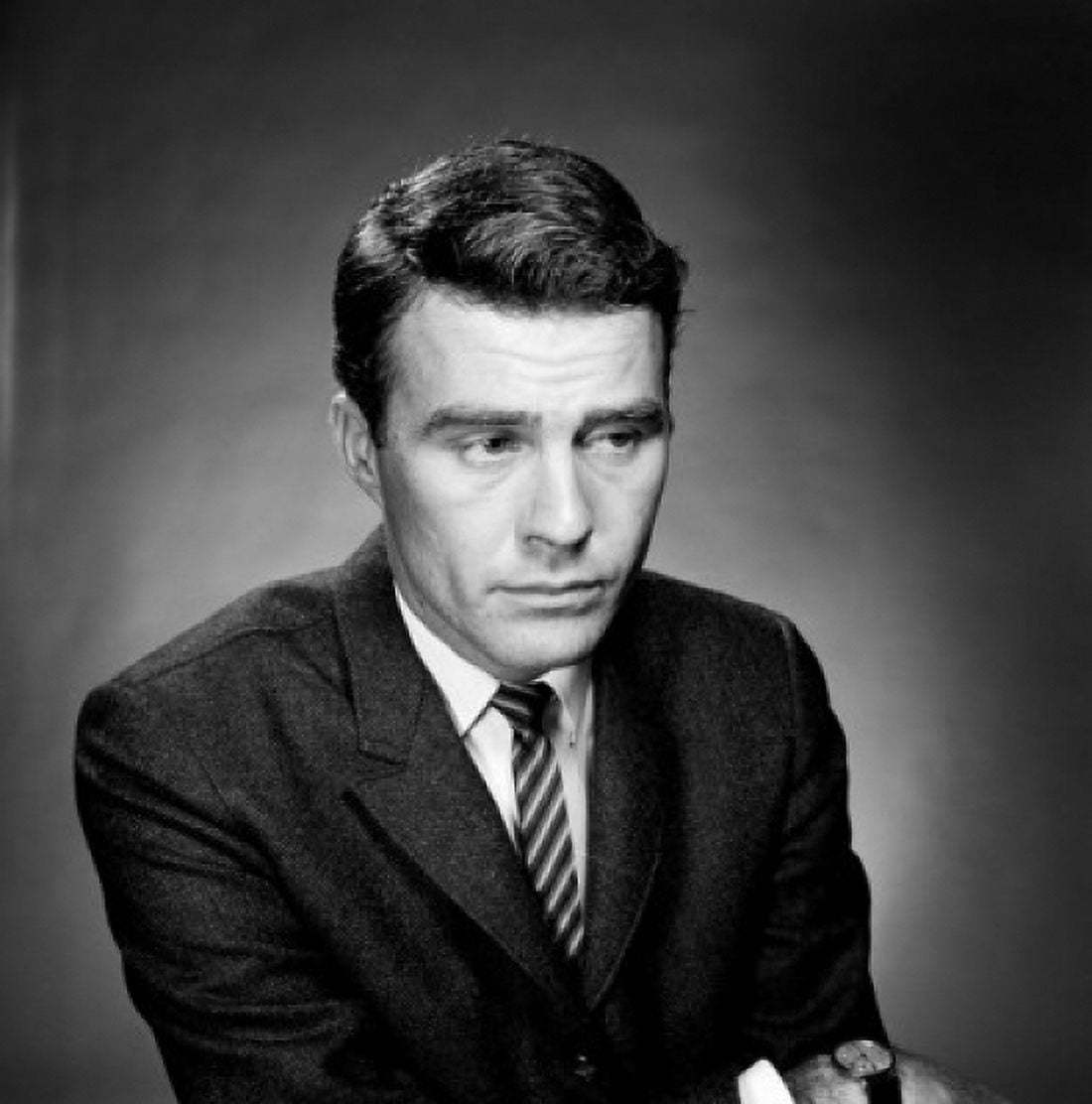 Portrait of thoughtful businessman studio shot Canvas Art - (18 x 24)