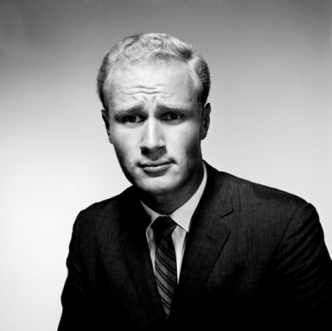 Portrait of troubled young man wearing suit Canvas Art - (24 x 36)