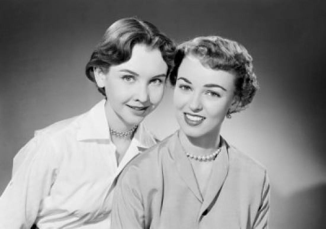Portrait of two young women Canvas Art - (18 x 24)