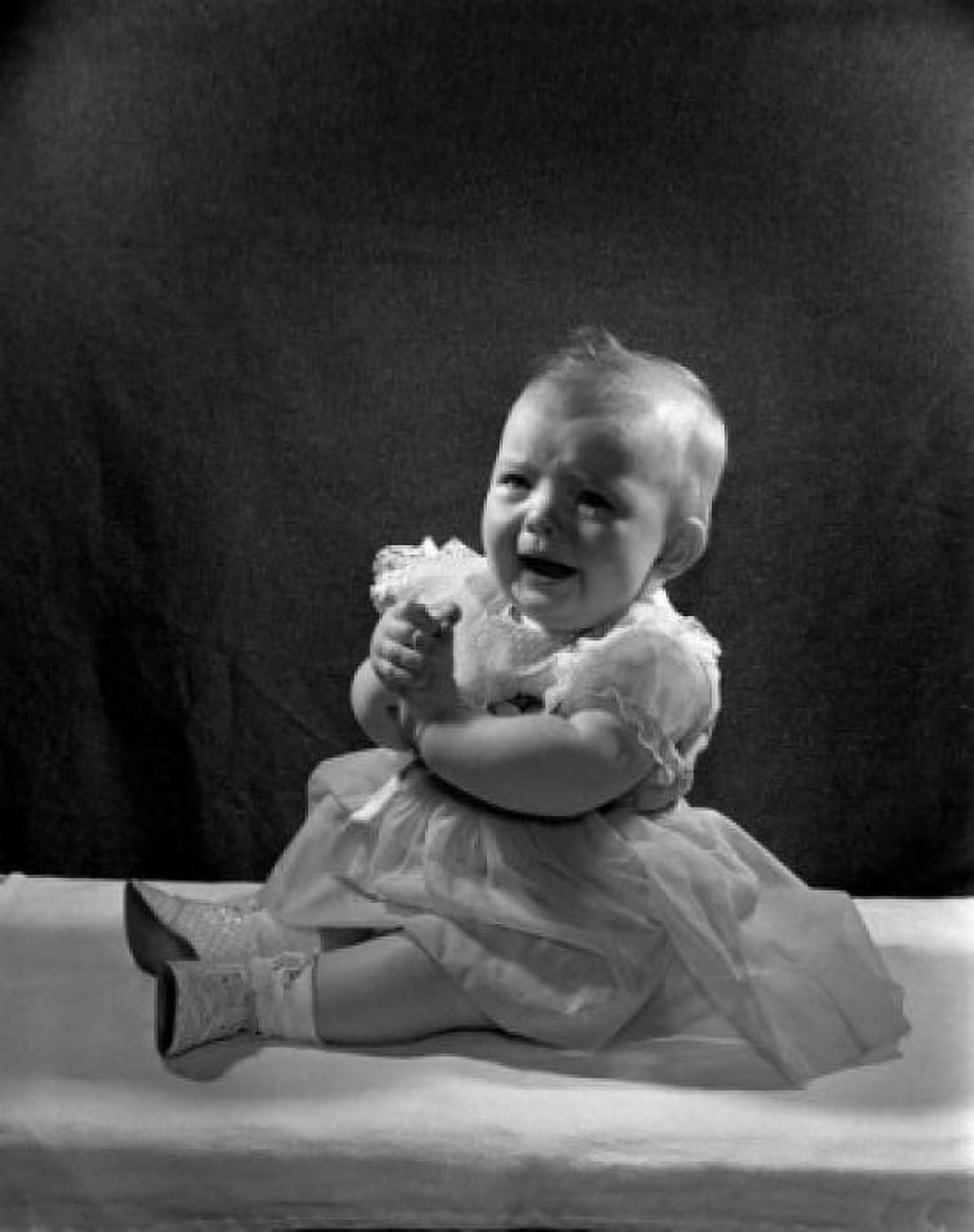 Portrait of unhappy baby girl Canvas Art - (24 x 36)