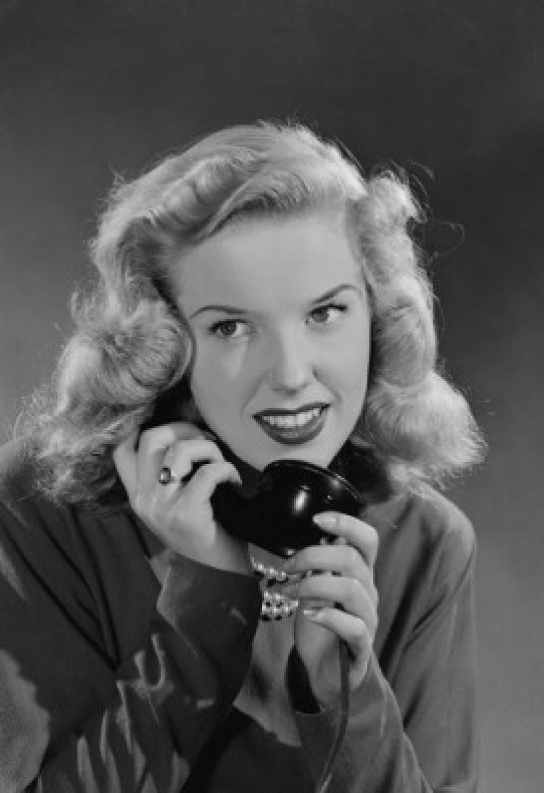Portrait of woman talking on phone Canvas Art - (24 x 36)
