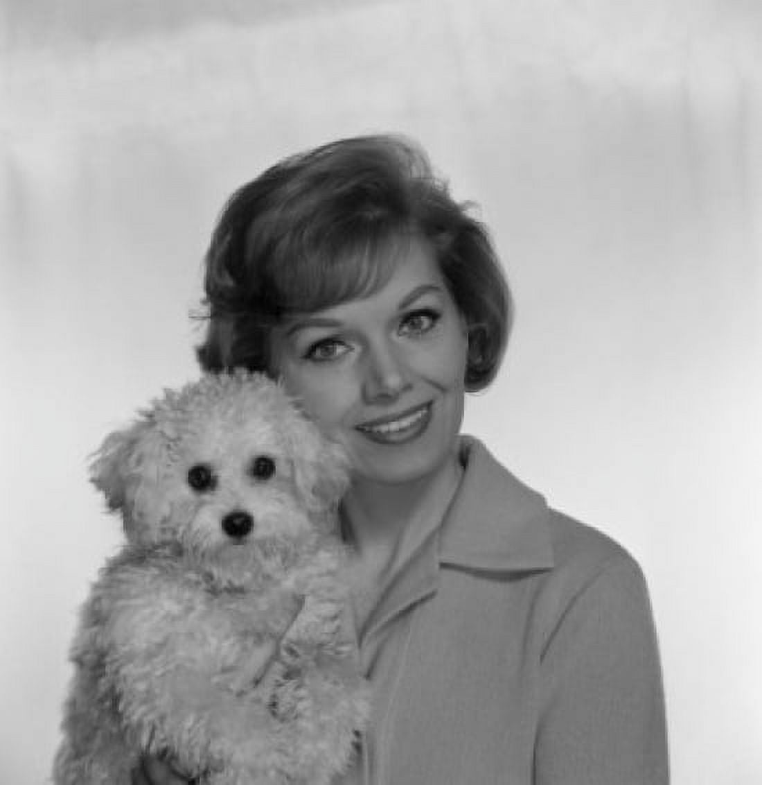 Portrait of woman with small dog Canvas Art - (18 x 24)