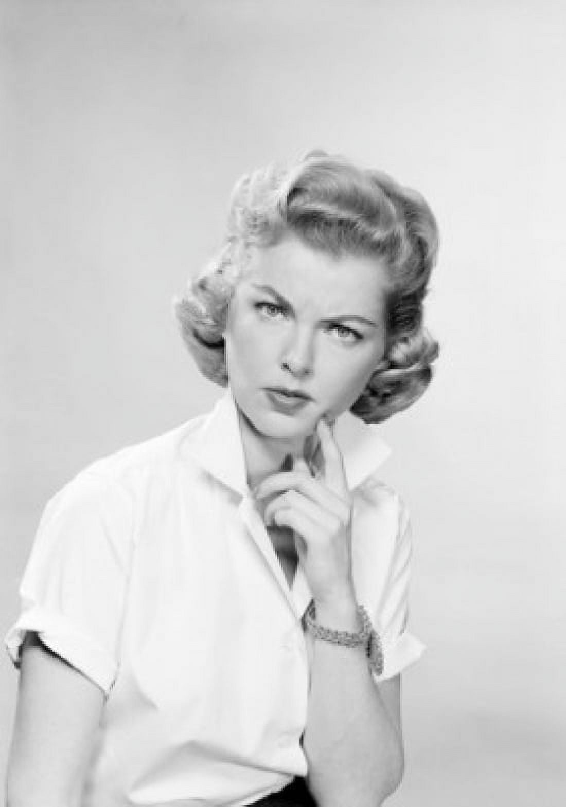 Portrait of worried blonde woman Canvas Art - (18 x 24)