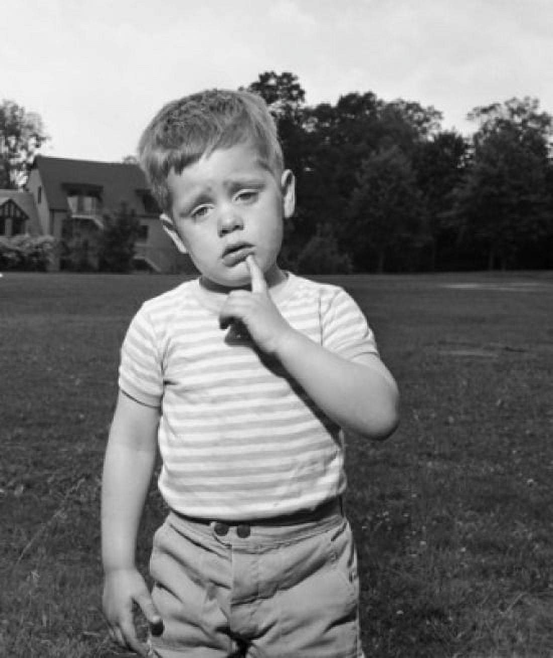 Portrait of worried boy Canvas Art -  (24 x 36)